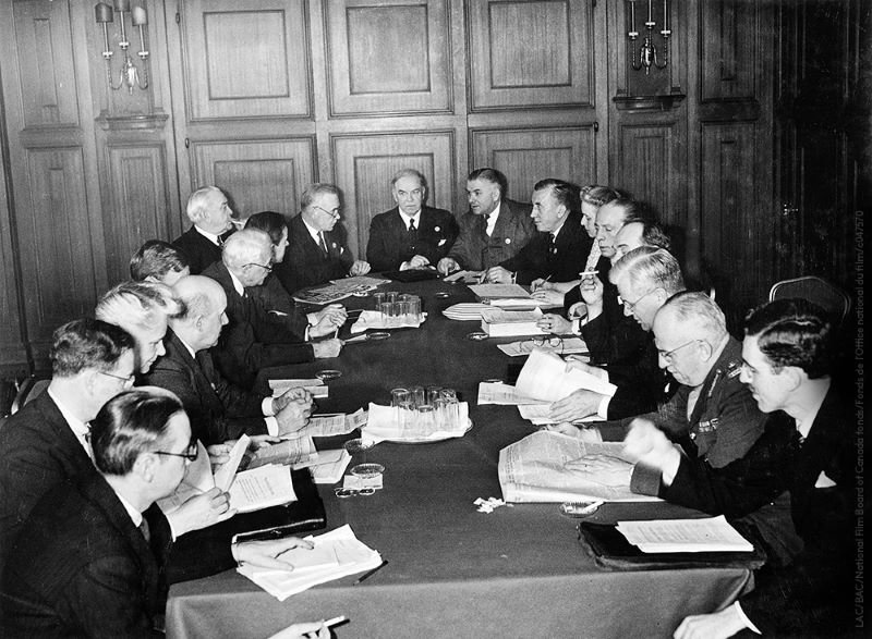 image Délégation canadienne à la Conférence de San Francisco ayant mené à la création des Nations Unies