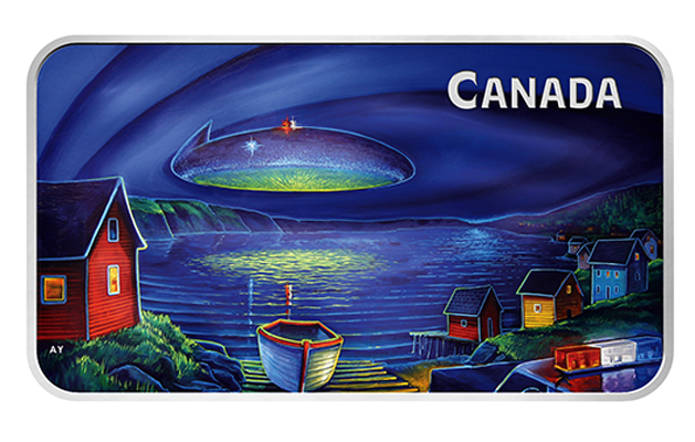 Pièce photoluminescente de 1 oz en argent pur – Mystères en terre canadienne : L'incident de Clarenville