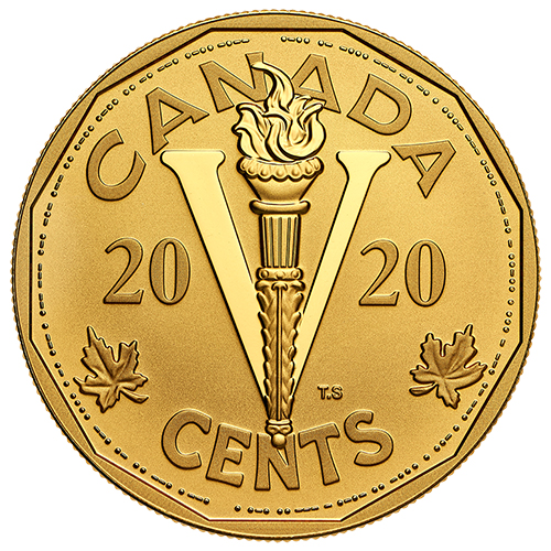 Pièce de 1 oz en or pur – Pièce de 5 cents