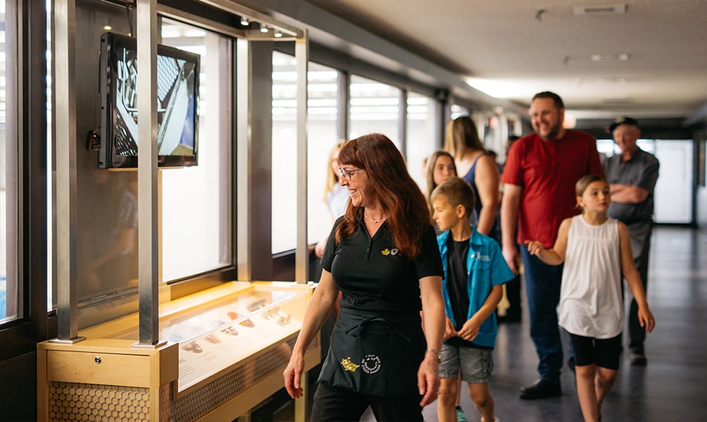 Photo of people on a Guided Tour at The Winnipeg Mint. Photo of people on a Guided Tour at The Winnipeg Mint.