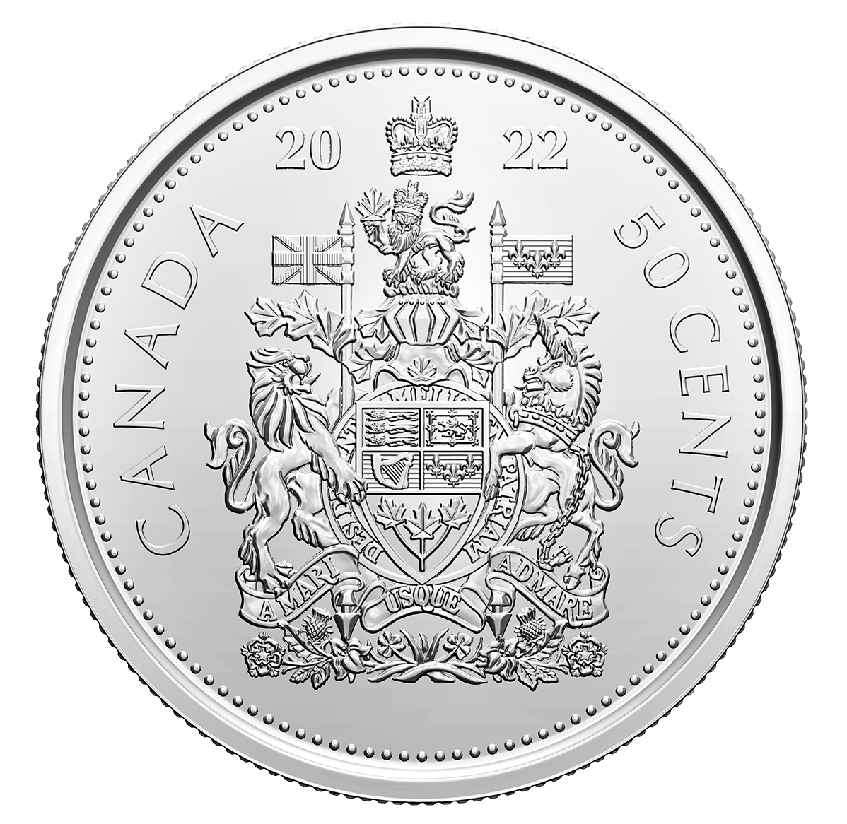 2016 Canada 50 Cents Coat of Arms BU 