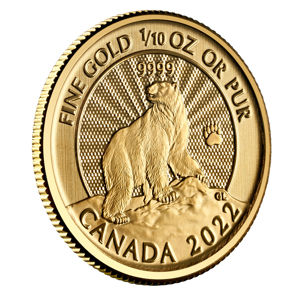 1/10 oz. Pure Gold Coin: First Strikes – The Majestic Polar Bear