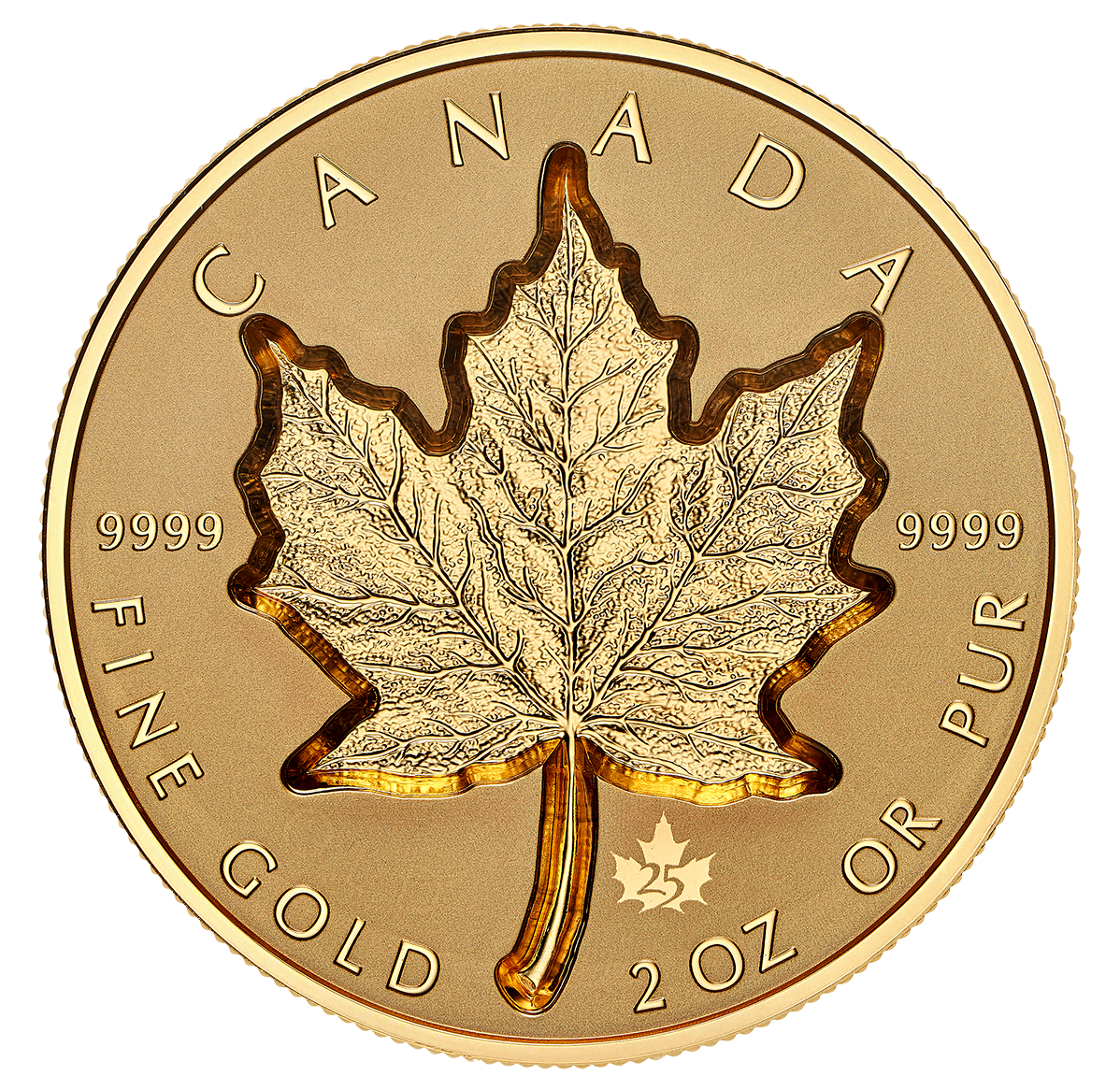 2 oz. Pure Gold Coin - Super Incuse Gold Maple Leaf | The Royal 2 oz. Pure Gold Coin - Super Incuse Gold Maple Leaf | The Royal