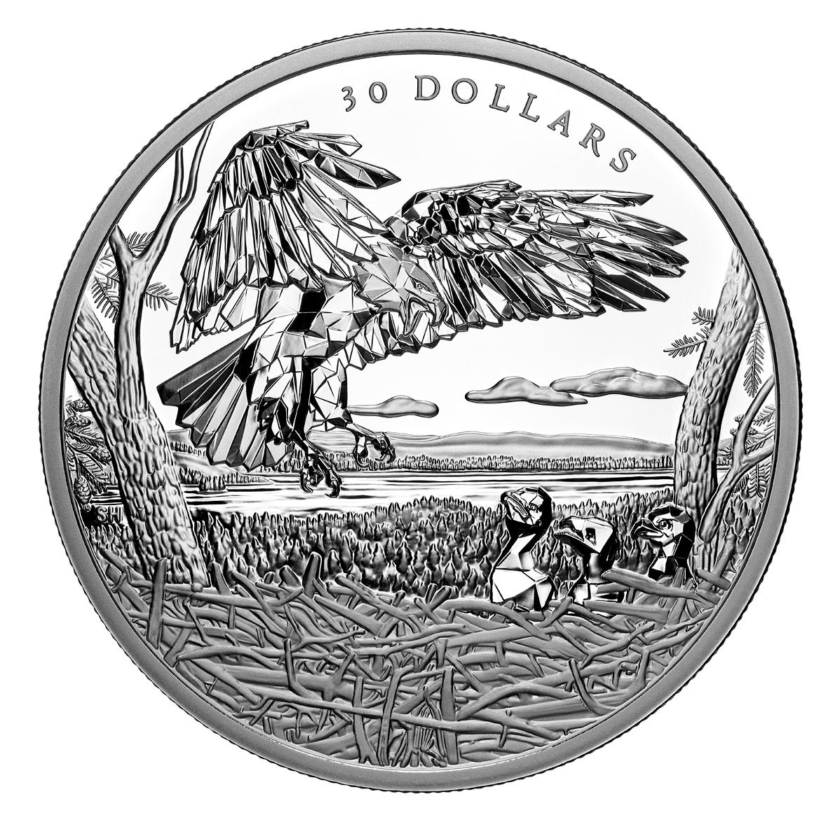 2 oz. Pure Silver Coin – Multifaceted Animal Family: Bald