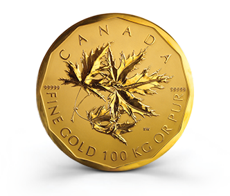 100-kilogram, 99.999% pure gold coin—the Million Dollar Coin 100-kilogram, 99.999% pure gold coin—the Million Dollar Coin