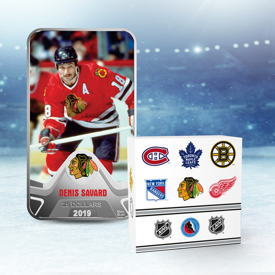 With the third-most points in Chicago Blackhawks history, Denis Savard electrified fans with his speed, offensive flair and innovative “spin-o-rama” move. Yet despite the accolades, he can’t believe he’s sharing a set coins with players like Cournoyer.