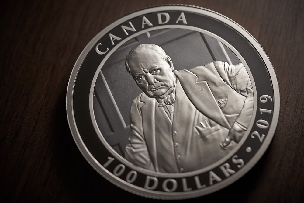 image 10 oz. Pure Silver Coin - Winston Churchill: The Roaring Lion