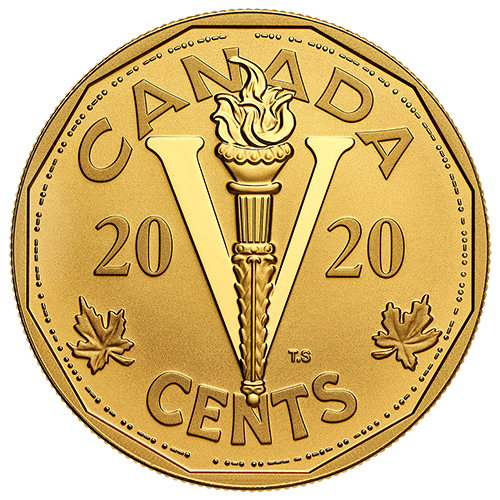 1 oz. Pure Gold Coin - The Victory Nickel (2020)