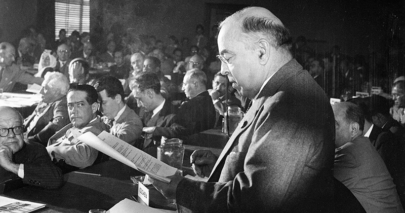 Prime Minister, Mackenzie King speak about Canada and its decision to be part of this new organization that was concerned with peace