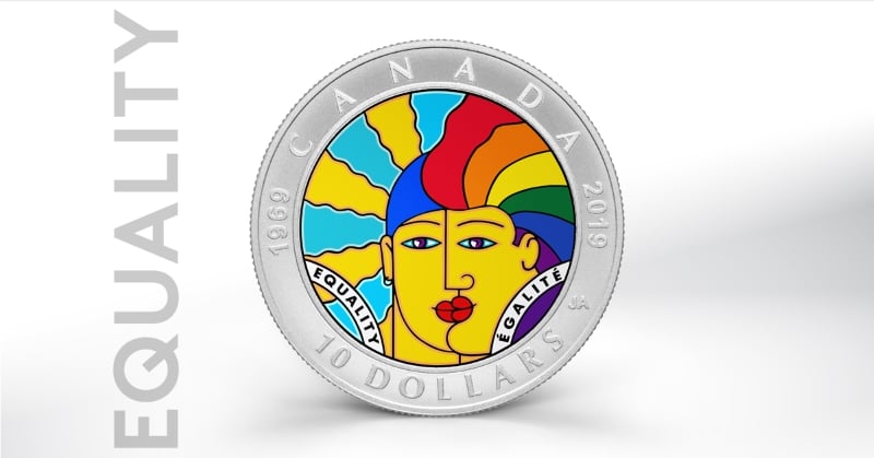 We reach out to Canadian artists like Joe Average, whose design appears on the 2019 Equality circulation dollar. We invite them to take part in a competition in which they submit art concepts they have develop based on information we provide, which includes coin specifications and general guidelines.