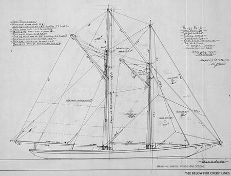 the idea of using bluenose blueprint to build a schooner