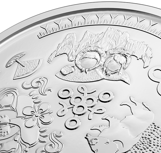 image The Truth and Reconciliation Keepsake: Designed by Jason Sikoak, a Nunatsiavut Artist, the Inuit perspective is represented by traditional tattoo line work that was taken away by colonialists and is now coming back as a sign of identity and pride, while the northern lights symbolize Inuit Nunangat and reflect the beauty of the North, as well as the North’s unique natural attributes.