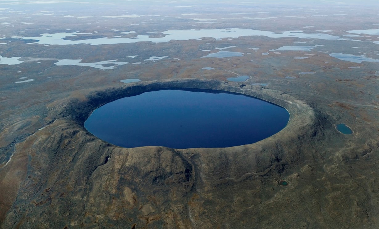 image Ariel view of Pingualuit Crater Lake