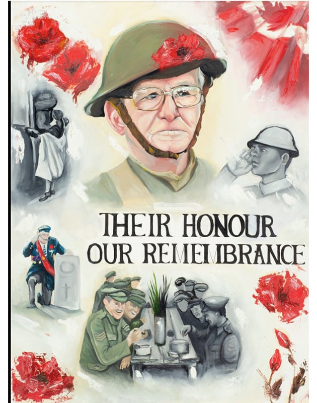 Affiche gagnante de Vladyslava Pashchenko,le concours national d’affiches en couleur (catégorie sénior) de la Fondation nationale de la Légion (2023)