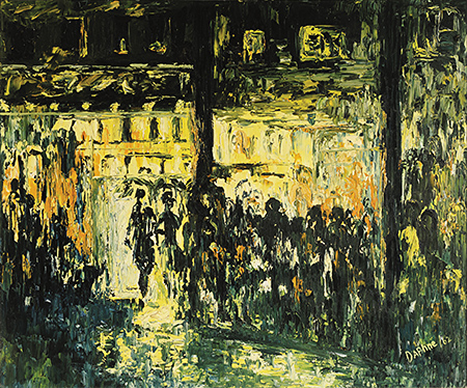 Theatre Queue, 1962 - Daphne Odjig Theatre Queue, 1962 - Daphne Odjig