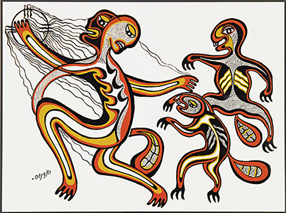 Nanabush and the Beavers, 1969 - Daphne Odjig Nanabush and the Beavers, 1969 - Daphne Odjig