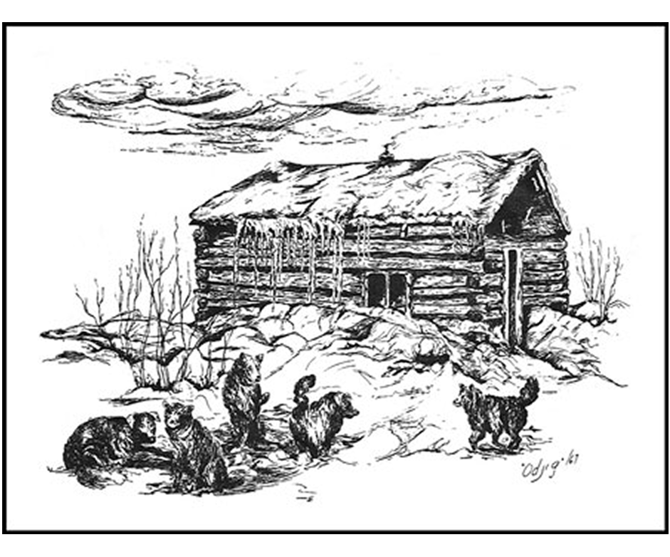 1003 Chemahawin Cabin, Series of the North, 1967 - Daphne Odjig 1003 Chemahawin Cabin, Series of the North, 1967 - Daphne Odjig