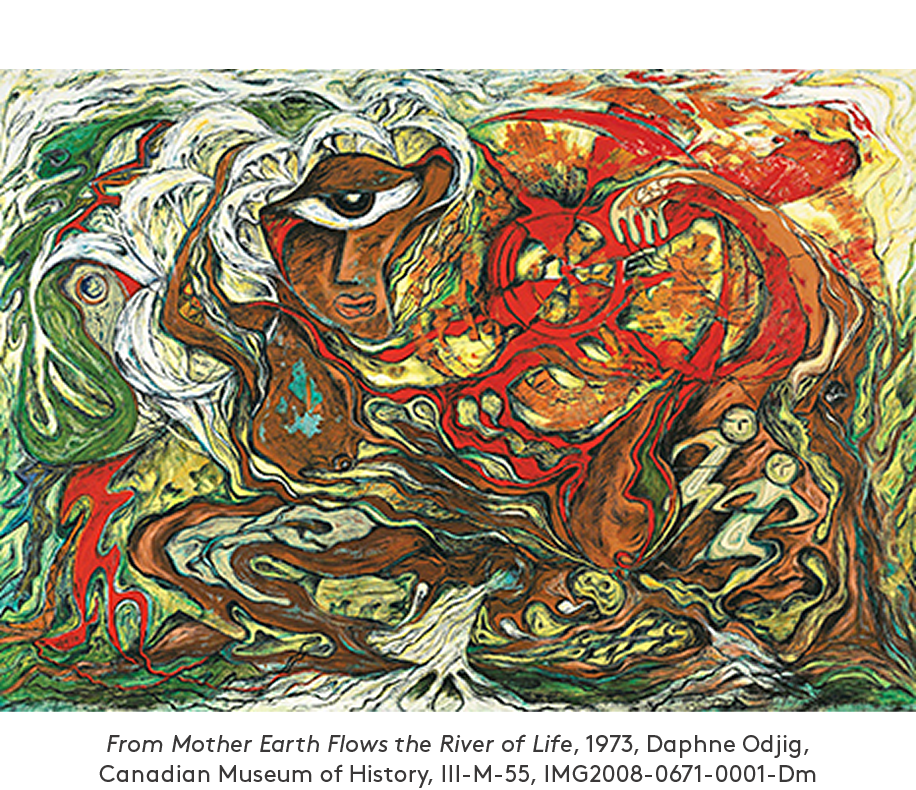 From Mother Earth Flows the River of Life, 1973 - Daphne Odjig From Mother Earth Flows the River of Life, 1973 - Daphne Odjig