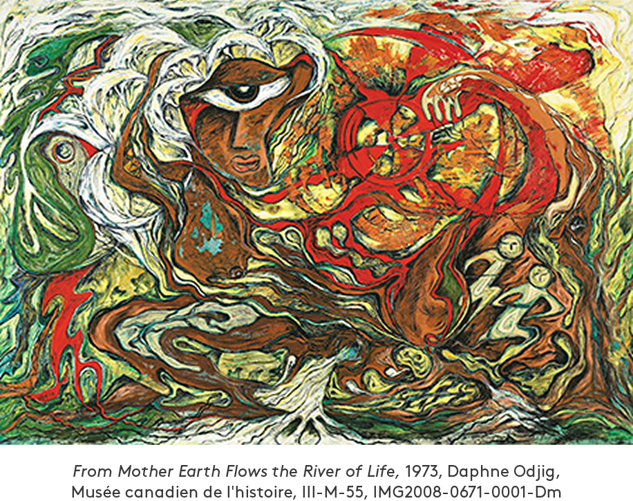 From Mother Earth Flows the River of Life, 1973 - Daphne Odjig From Mother Earth Flows the River of Life, 1973 - Daphne Odjig