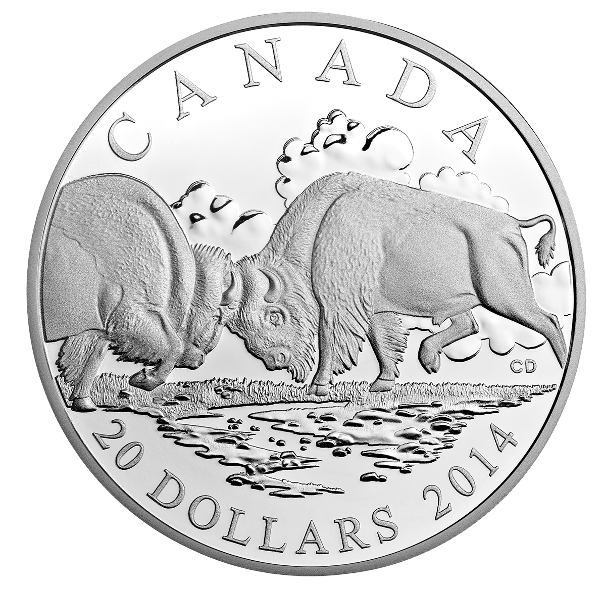 2014 CANADA ~ THE BISON ~ THE BULL AND HIS MATE ~ SILVER PROOF ~ FREE SHIPPING 