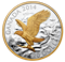 1 oz. Fine Silver Gold-Plated Coin - Perched Bald Eagle - Mintage: 8,500 (2014)