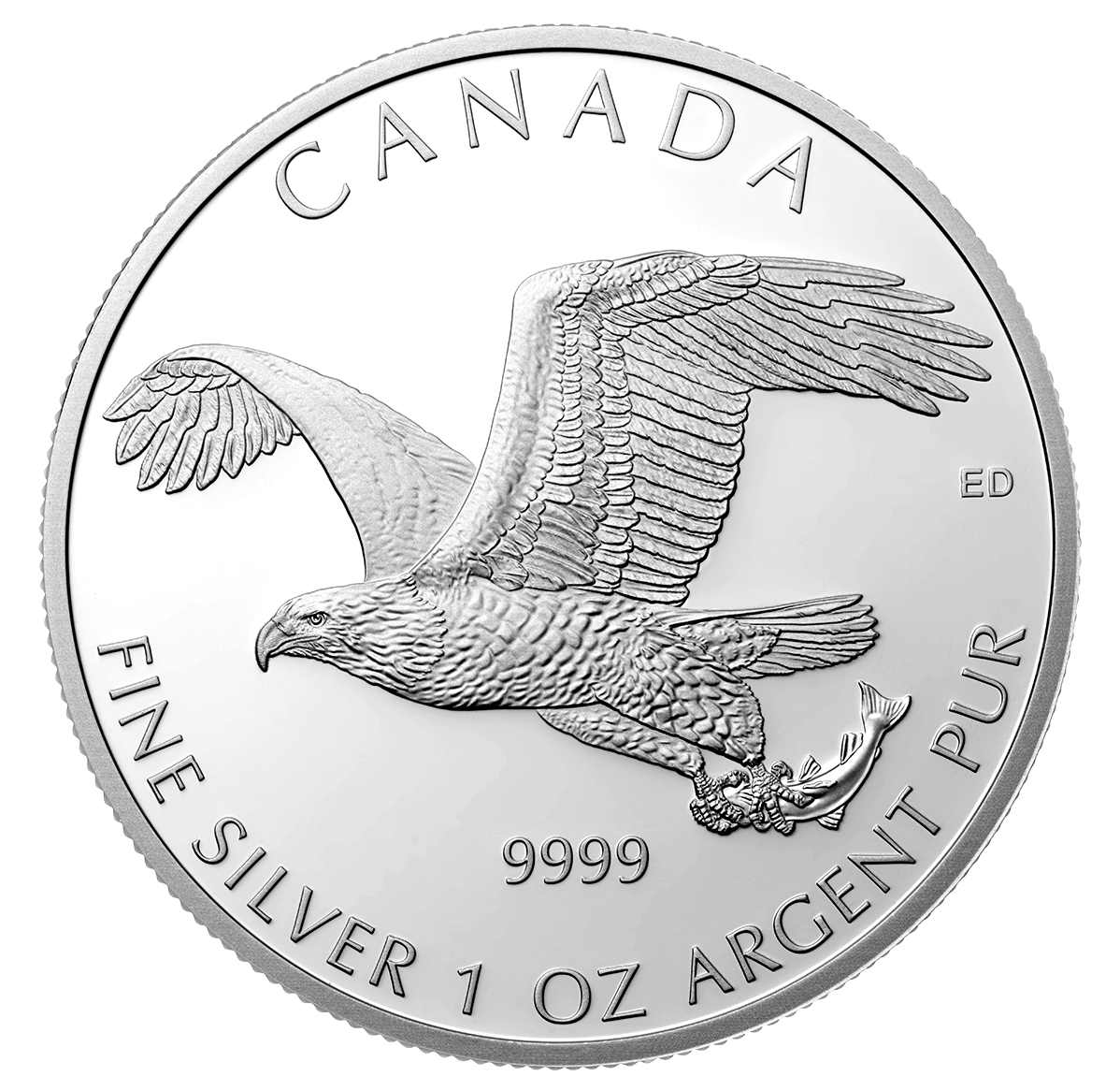 1 oz. Fine Silver Coin - Bald Eagle - Mintage: 7,500 (2014) | The
