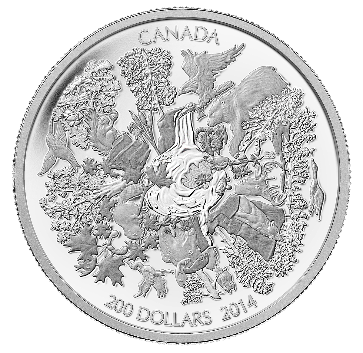 $200 for $200 2 oz. Fine Silver Coin - Towering Forests (2014