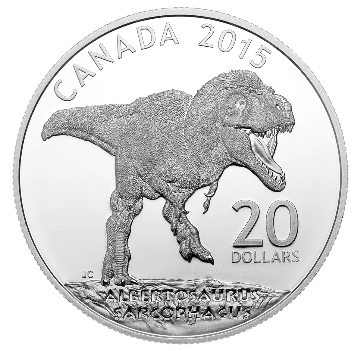 1 oz. Fine Silver Coin - Canadian Dinosaurs: Albertosaurus