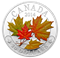 1 oz. Fine Silver Coin - Majestic Maple Leaves with Colour - Mintage: 8,500 (2014)