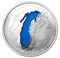 1 oz. Fine Silver Coin - Lake Michigan - Mintage: 10,000 (2015)