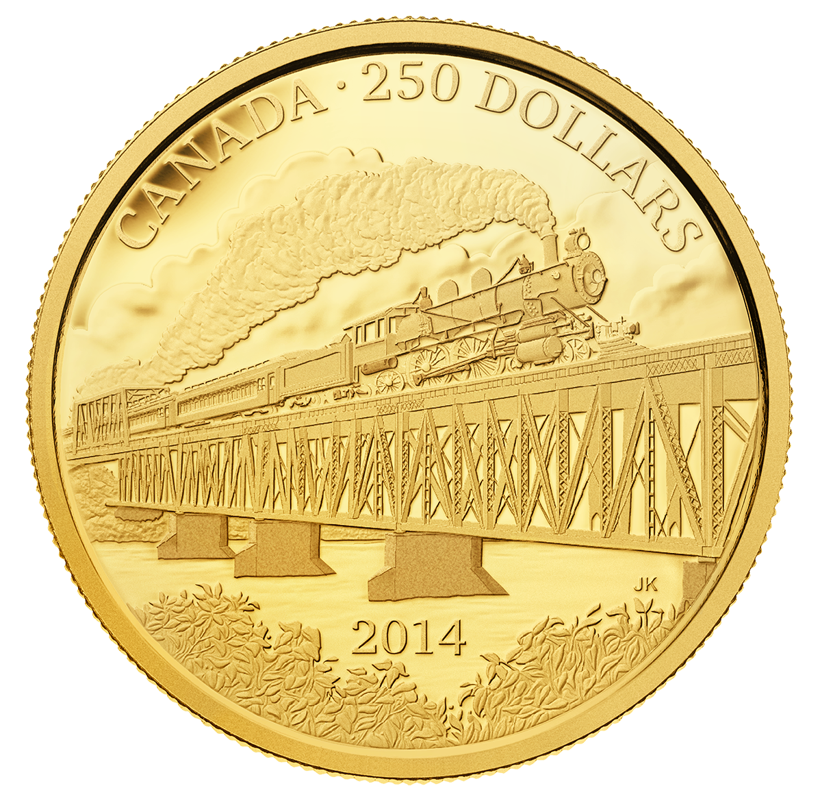 2 oz. Pure Gold Coin - Grand Trunk Pacific Railway - Mintage: 300