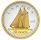 Big Coin Series: 10-cent Coin - 5 oz. Fine Silver Gold-Plated Coin (2015) - Mintage: 1,500