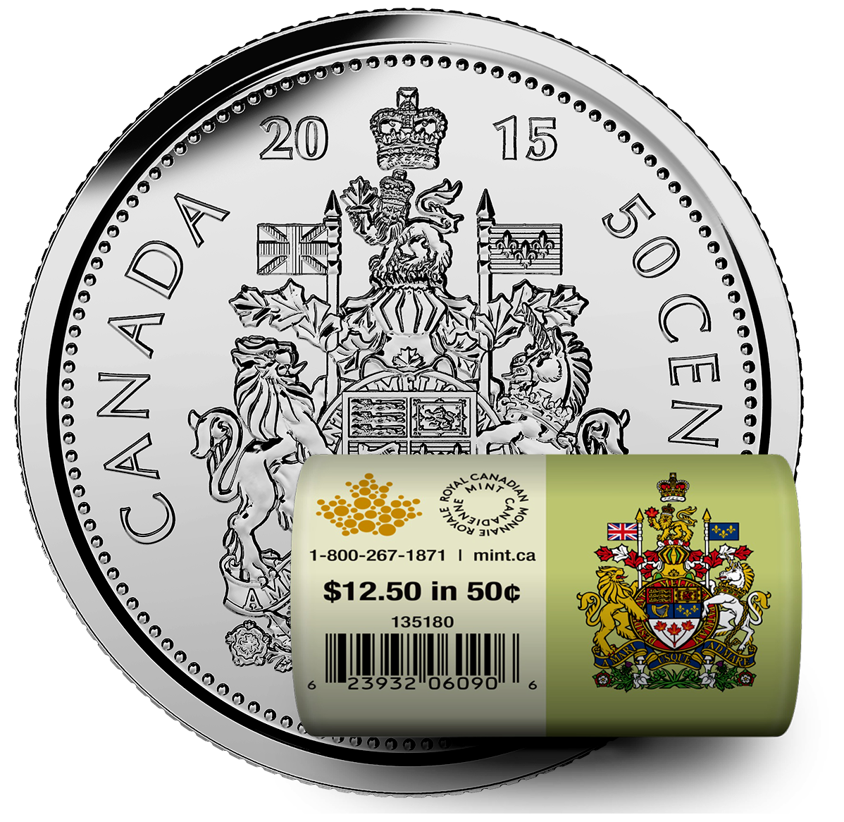 50-cent Special Wrap Circulation Roll (2015) | The Royal Canadian Mint
