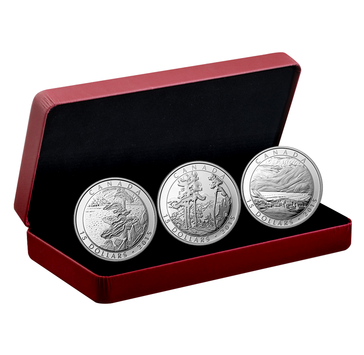 Fine Silver 3-Coin Set - Artwork by Franklin Carmichael - Mintage