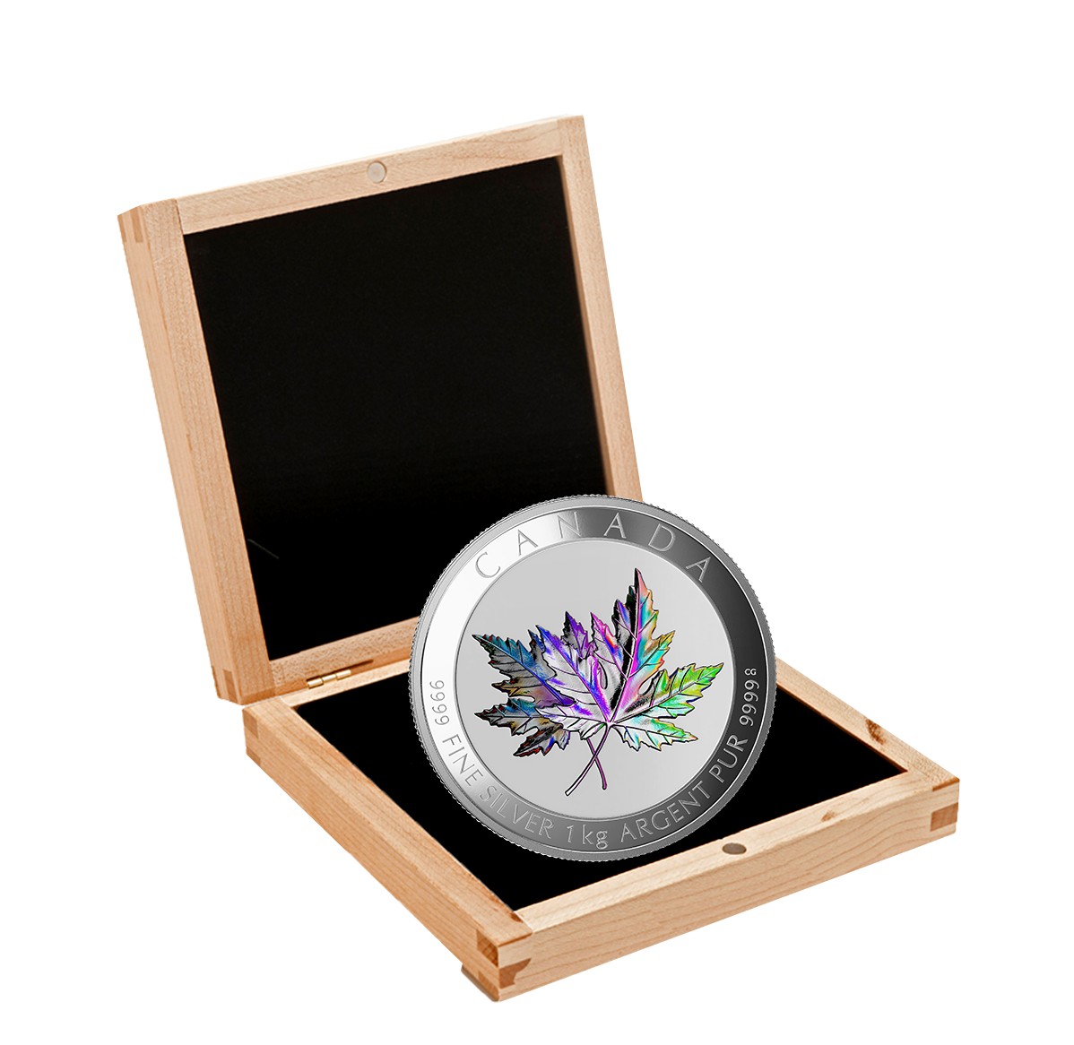 One-Kilogram Fine Silver Hologram Coin - Maple Leaf Forever