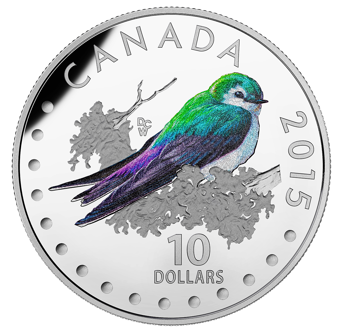 1/2 oz. Fine Silver Coloured Coin – Colourful Songbirds of Canada