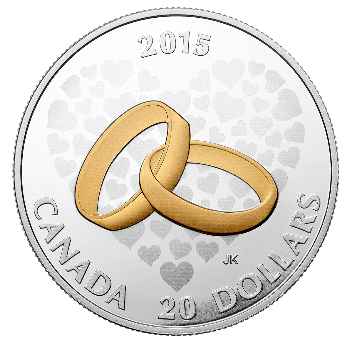 コレクション  Wedding Crownsiiver Coin Wedding - 1 oz. Fine Silver Gold-Plated Coin (2015) – Mintage