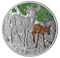 Pièce colorée de 1 oz en argent fin – Petits du monde animal : Le cerf de Virginie – Tirage : 7 500 