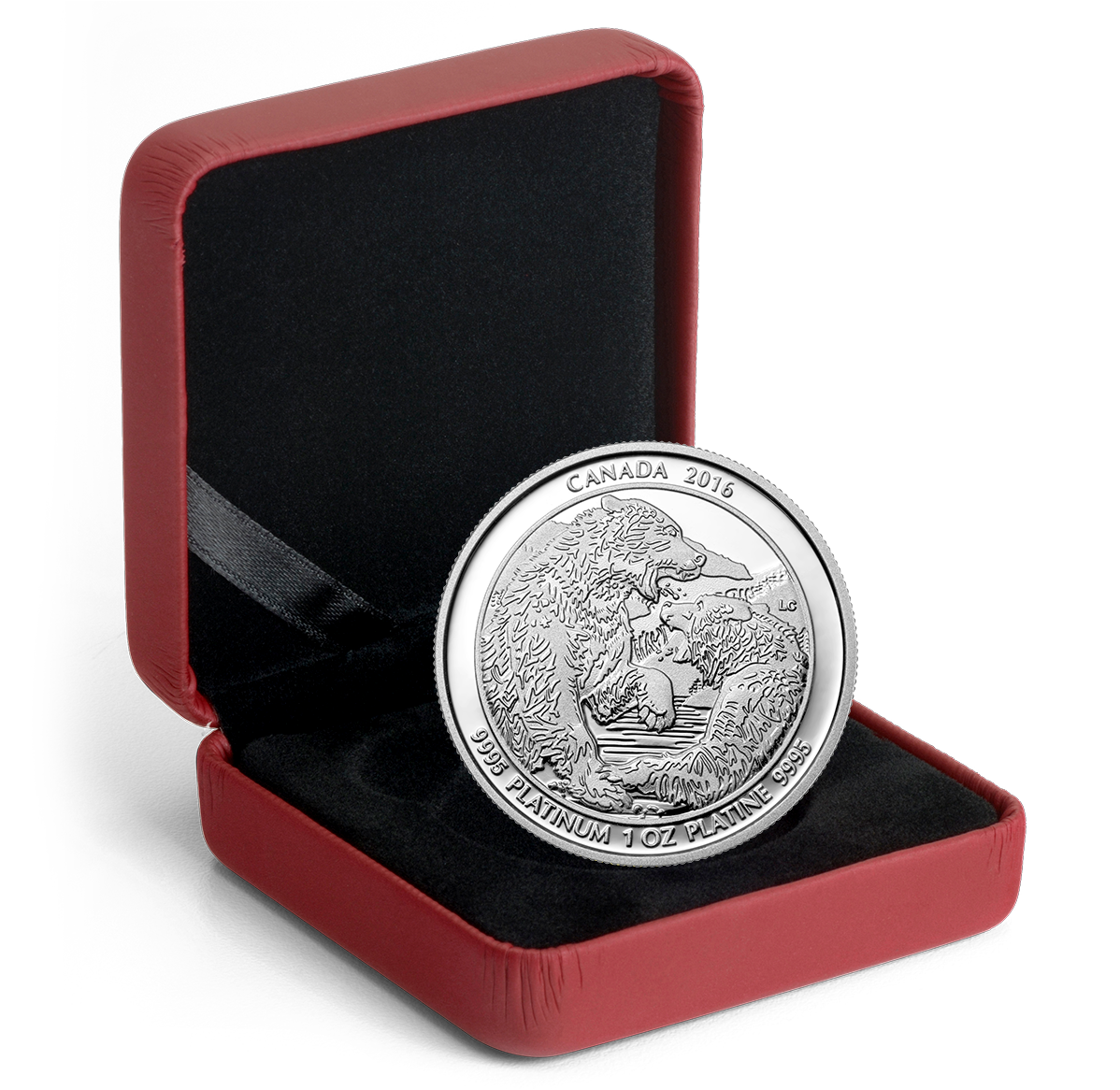 1 oz. Pure Platinum Coin – Grizzly Bear: The Struggle – Mintage