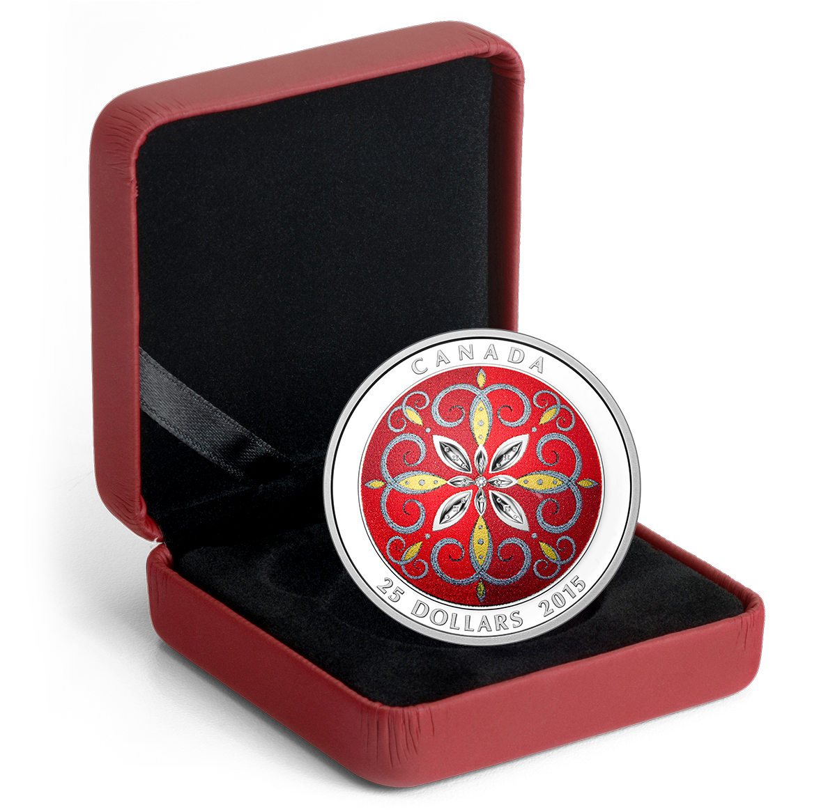 Fine Silver Ultra-High Relief Coloured Coin – Christmas Ornament