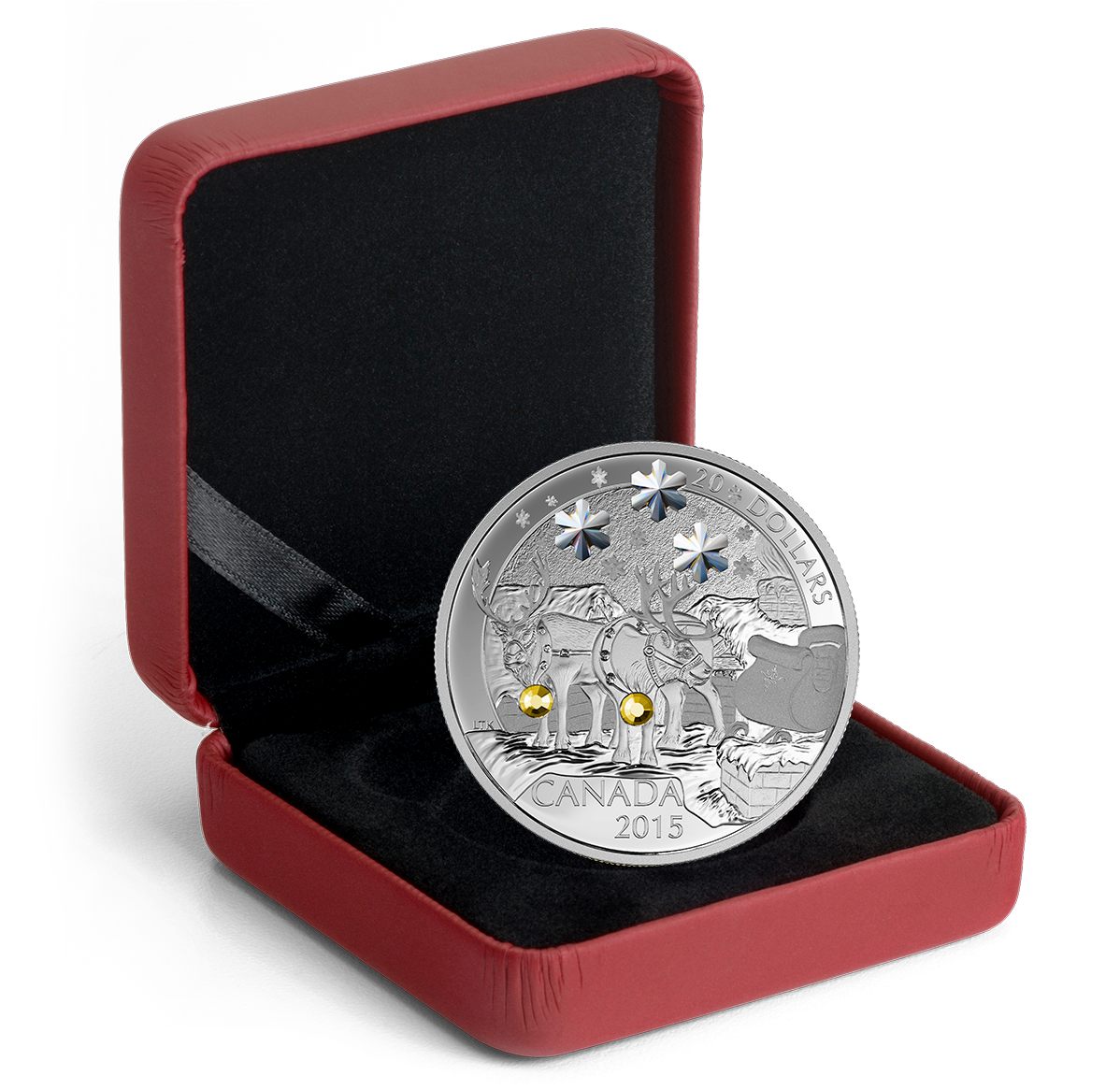 1 oz. Fine Silver Coin – Holiday Reindeer – Mintage: 7,500 (2015