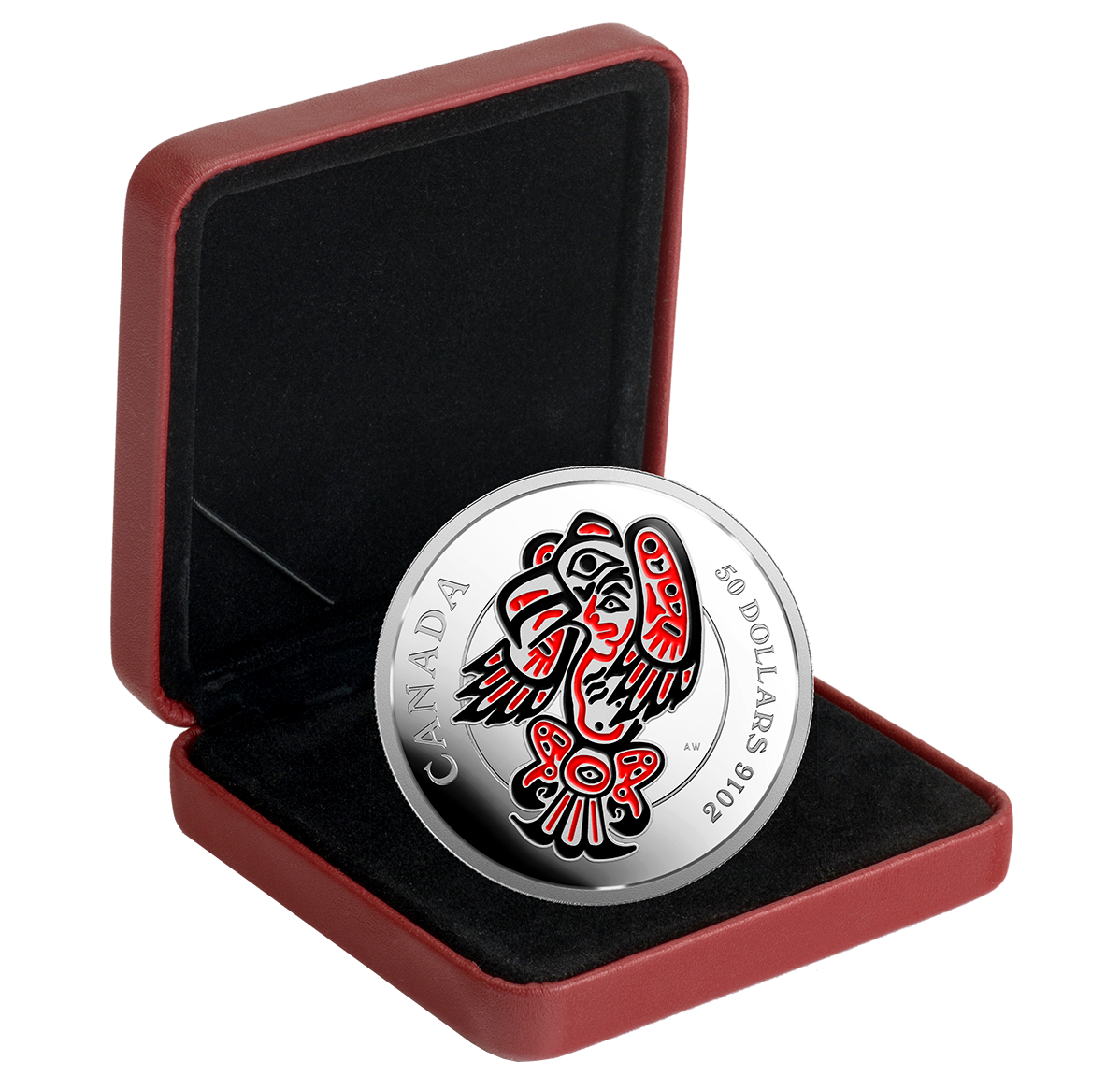 5 oz. Fine Silver Coin with Enamel - Mythical Realms of the Haida