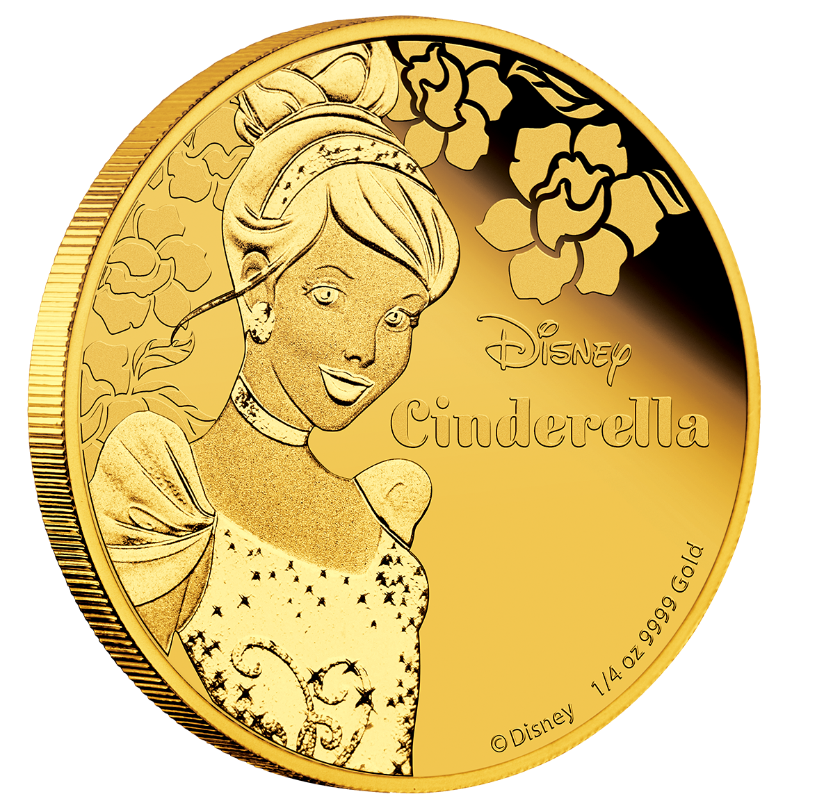 Disney Princess - Cinderella - 1/4 oz. Pure Gold Coin (2015 Disney Princess - Cinderella - 1/4 oz. Pure Gold Coin (2015