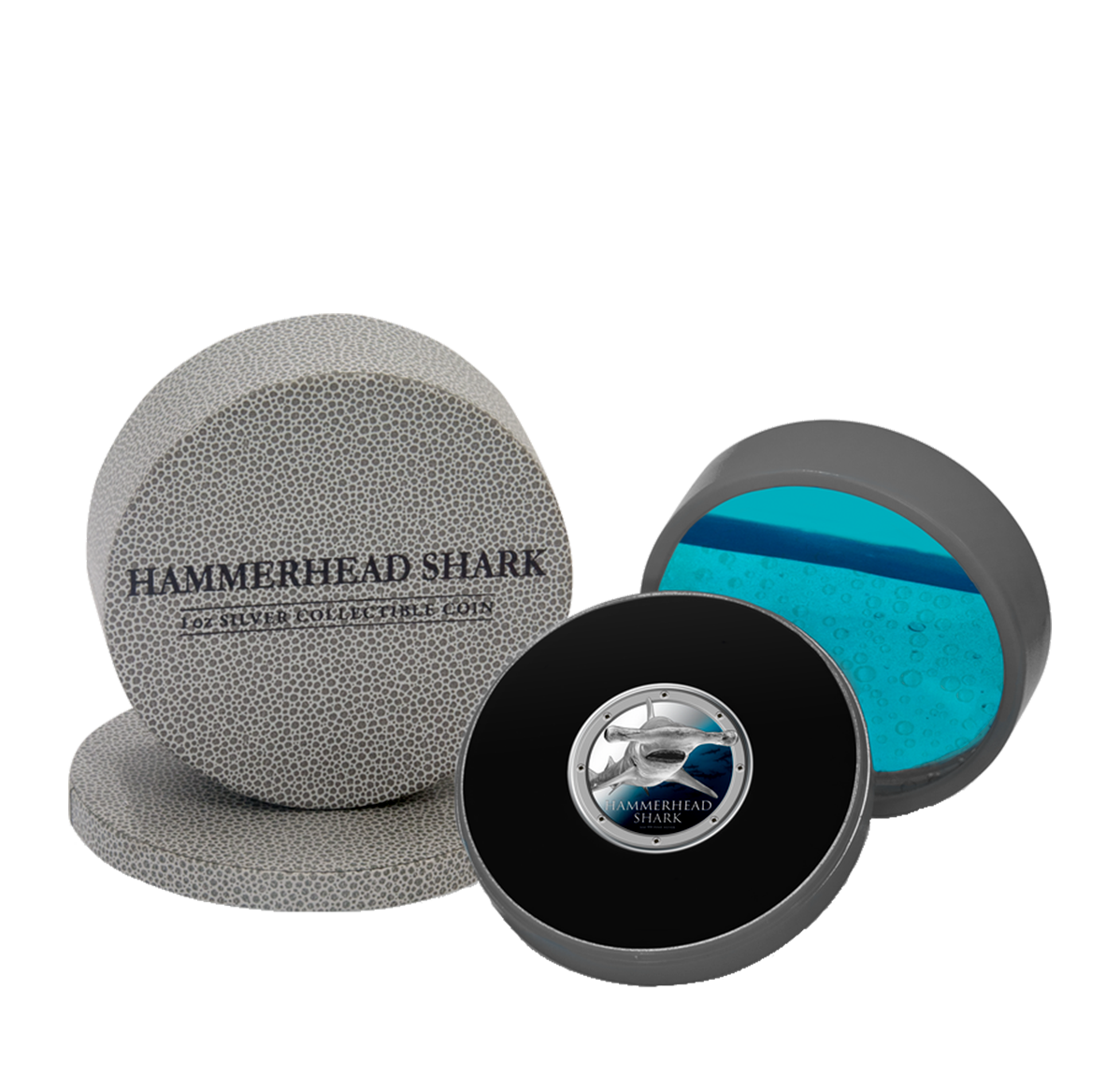 MOSES① 1 oz. Fine Silver Coin – Ocean Predators: Hammerhead Shark