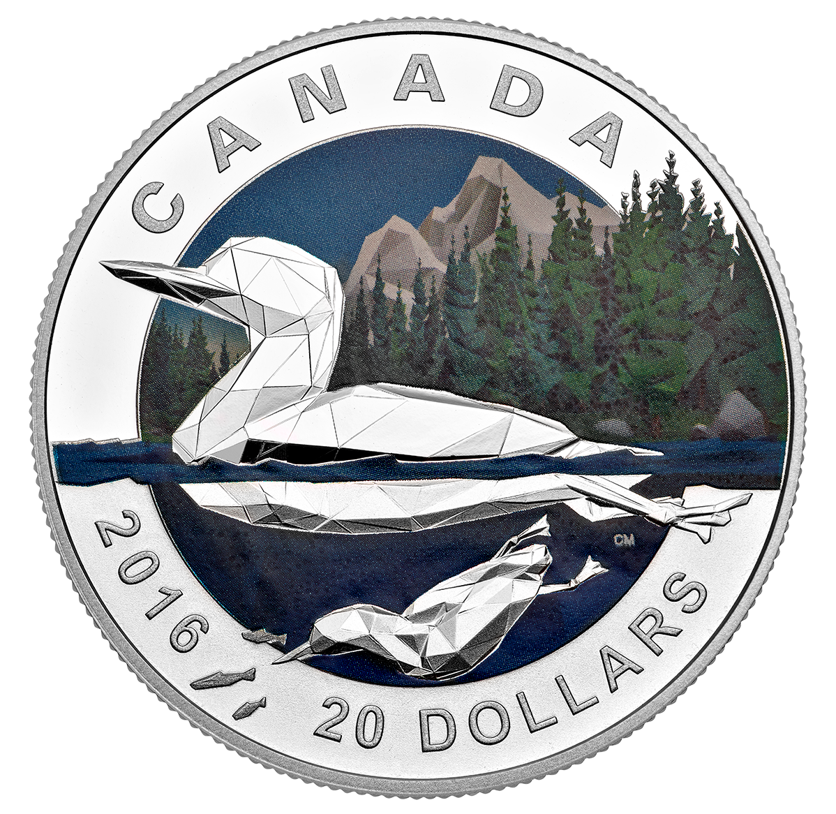 1 oz. Pure Silver Coin – Geometry in Art: The Loon – Mintage