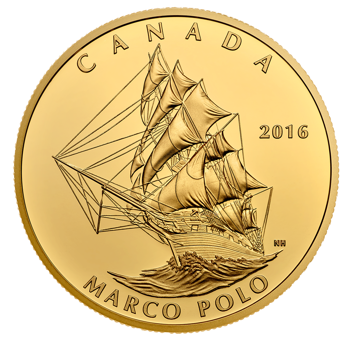 1 oz. Pure Gold Coin - Tall Ships Legacy: Marco Polo - Mintage