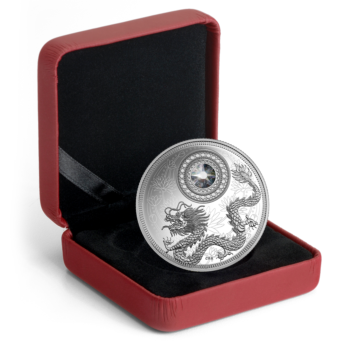 Fine Silver Coin with Swarovski® crystal - Birthstones: April