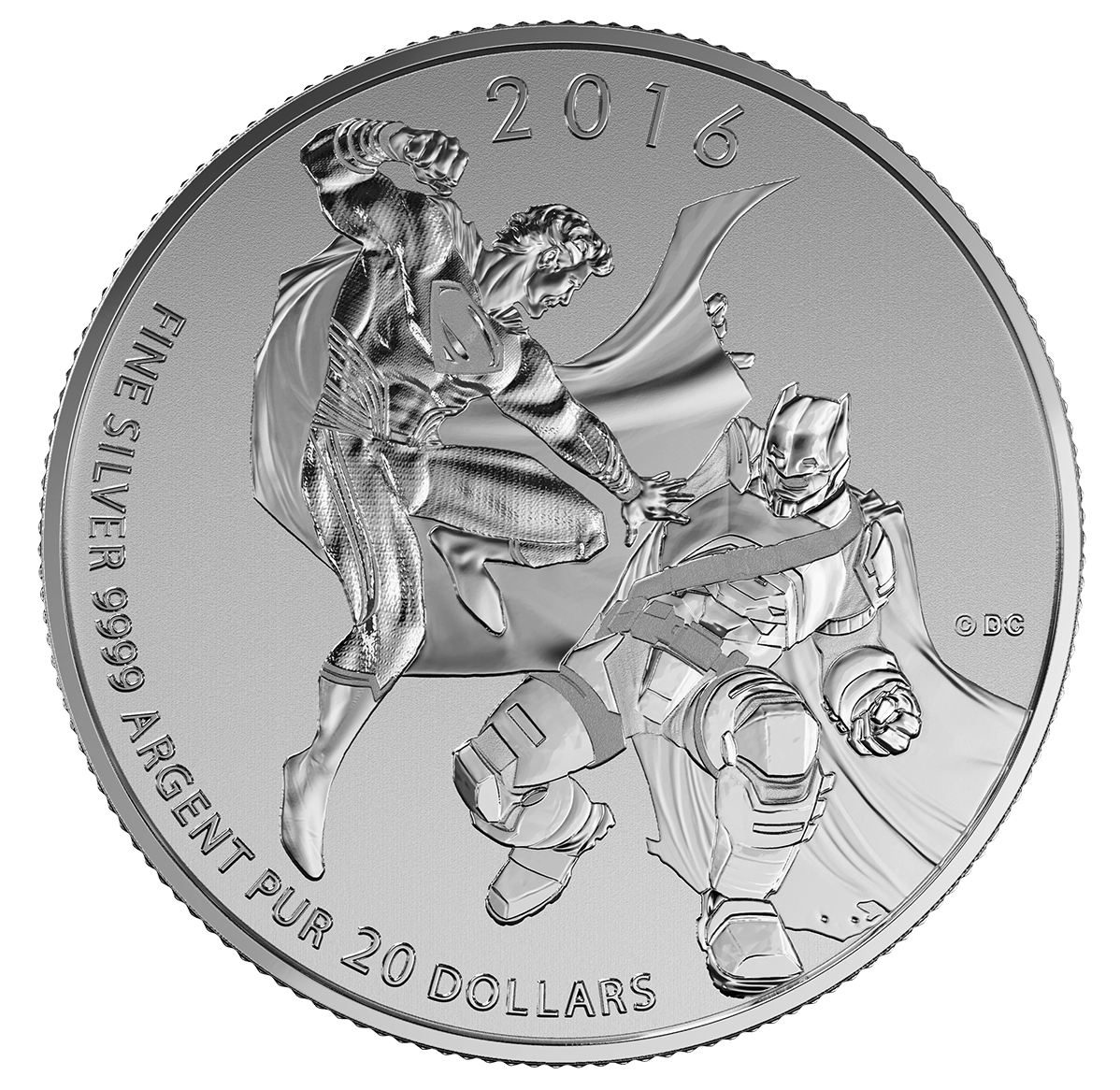Batman v Superman: Dawn of Justice™ - $20 for $20 Fine Silver Coin
