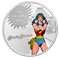 DC Comics(MC) Retour dans le temps : WONDER WOMAN(MC) - Pièce colorée de 1 oz en argent pur (2016)