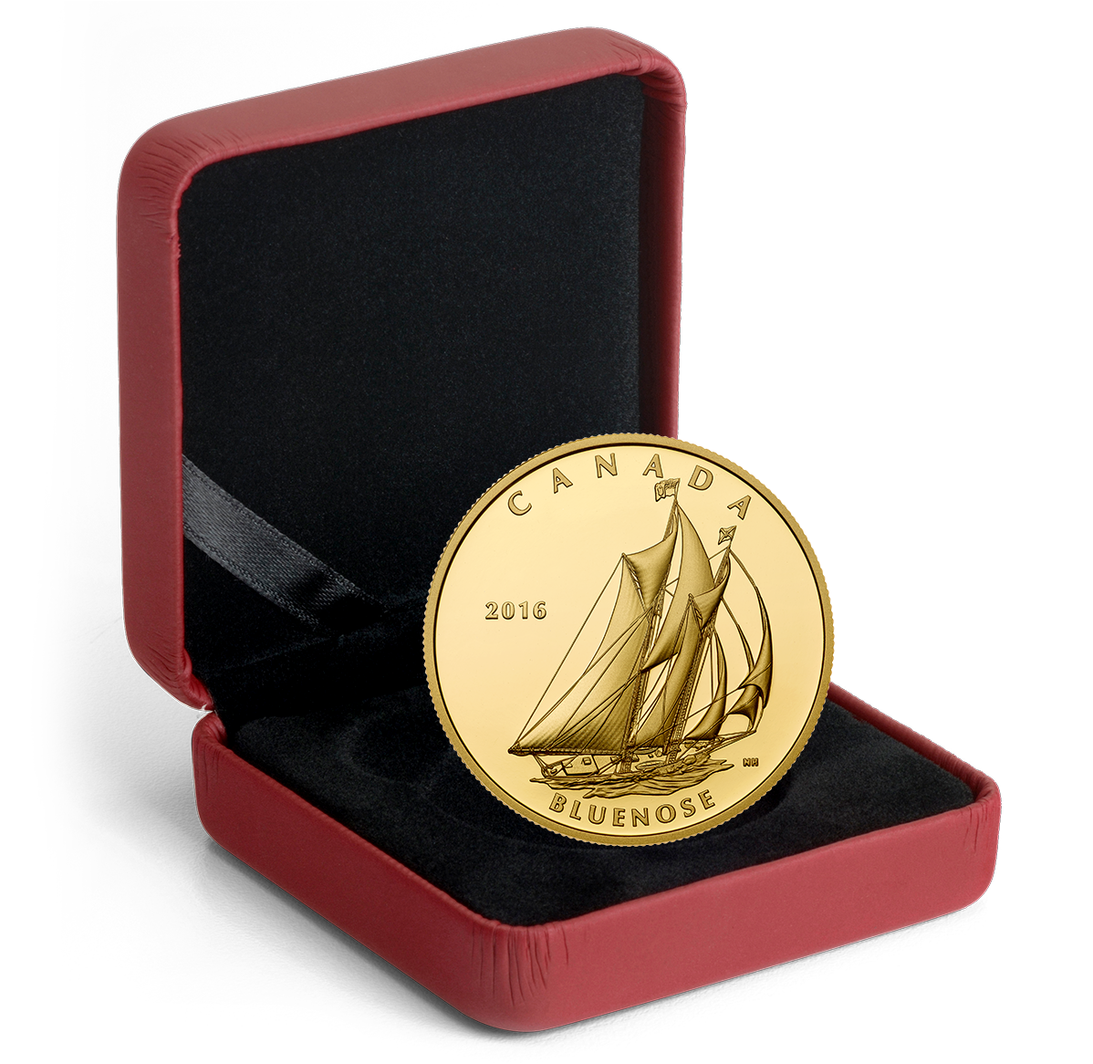 1 oz. Pure Gold Coin - Tall Ships Legacy: Bluenose - Mintage: 275